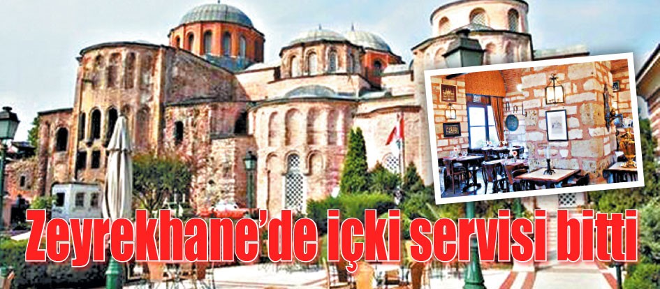 Zeyrekhane’de içki servisi bitti