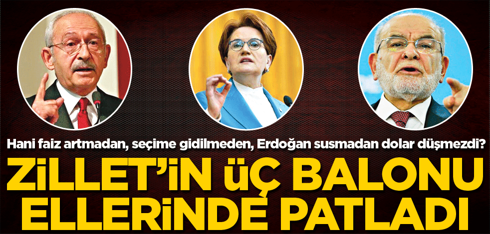 Zillet’in üç balonu ellerinde patladı