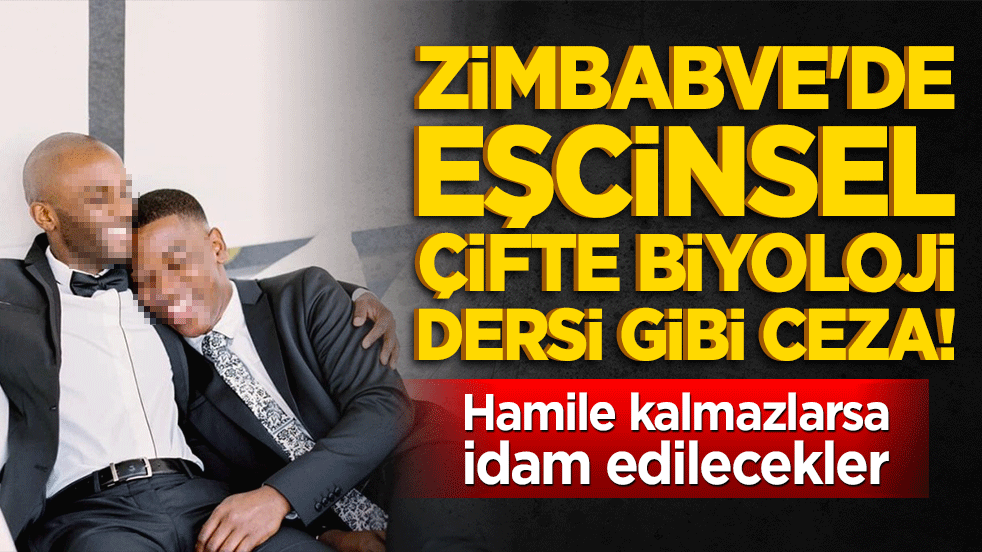 Zimbabve'de eşcinsel çifte biyoloji dersi gibi ceza! Hamile kalmazlarsa idam edilecekler