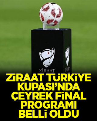 Ziraat Türkiye Kupası'nda çeyrek final programı belli oldu