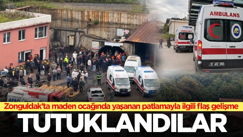 Zonguldak'ta maden ocağında yaşanan patlamayla ilgili flaş gelişme: Tutuklandılar