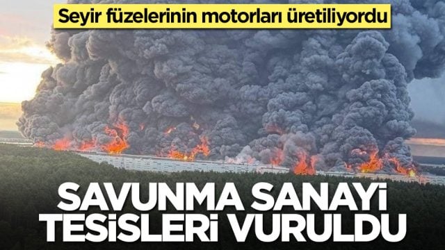Seyir f&uuml;zelerinin motorlarının &uuml;retimi yapılıyordu: Savunma sanayi tesisi vuruldu