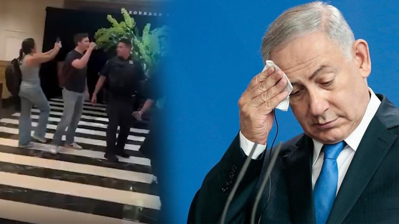 ABD'de protestoculardan Netanyahu'nun yemek yediği otele baskın