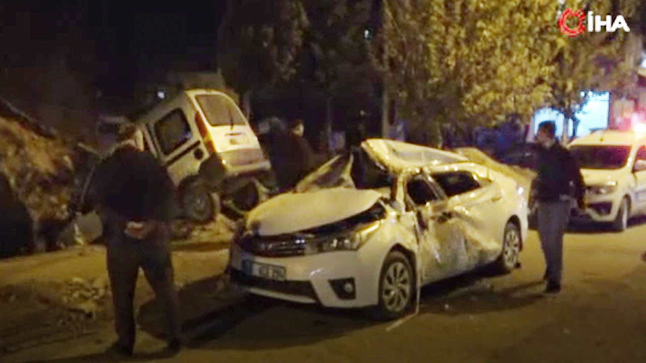 Aşırı hız inşaat çukurunda bitti: 3 yaralı