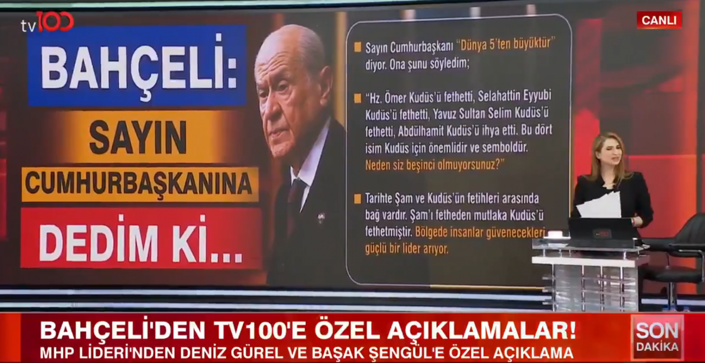 Bahçeli'den Erdoğan'a tarihi Kudüs çağrısı: Neden beşinci siz olmayasınız?