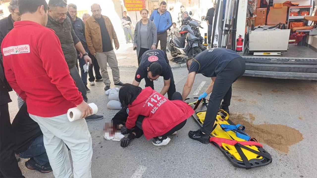 Başında olması gereken kask motosiklette olunca canından oluyordu