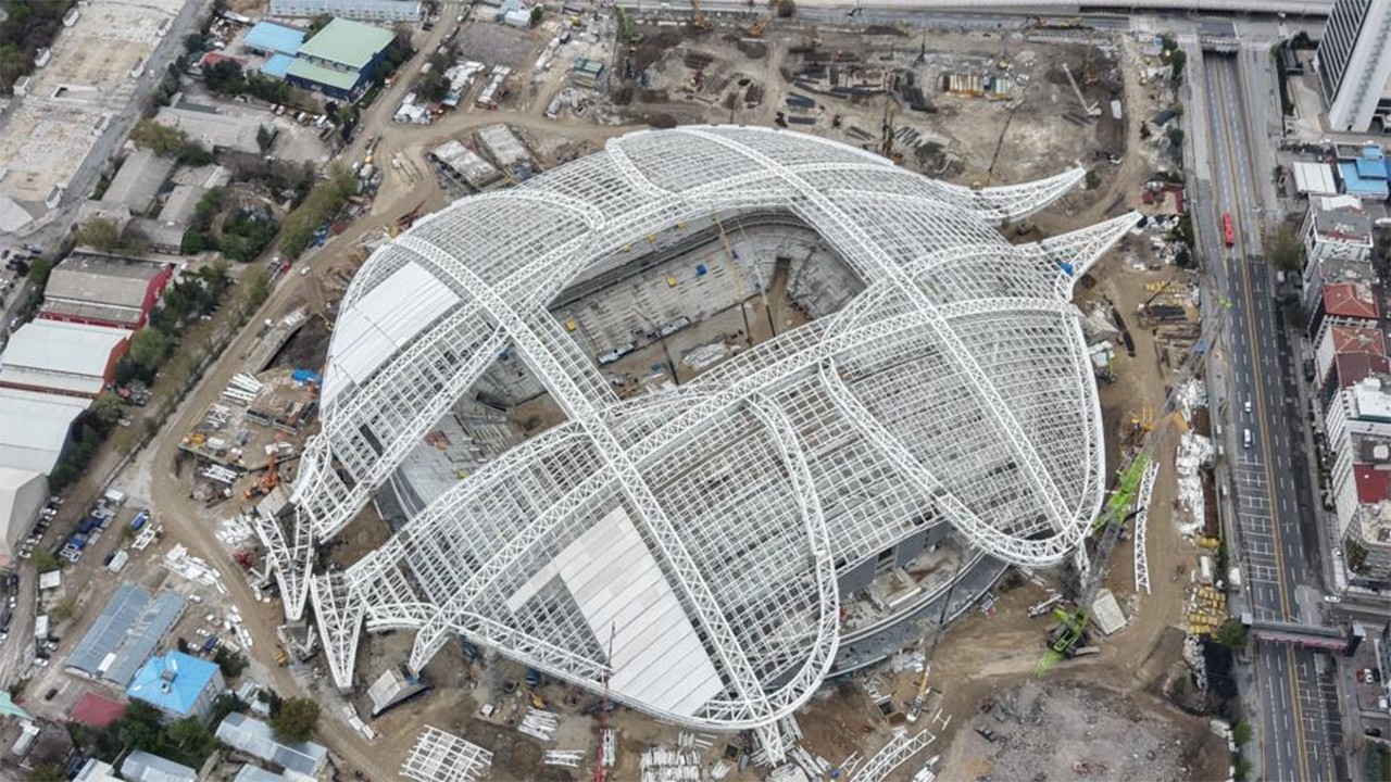 Başkentin yeni simgesi olacak stadyum havadan görüntülendi