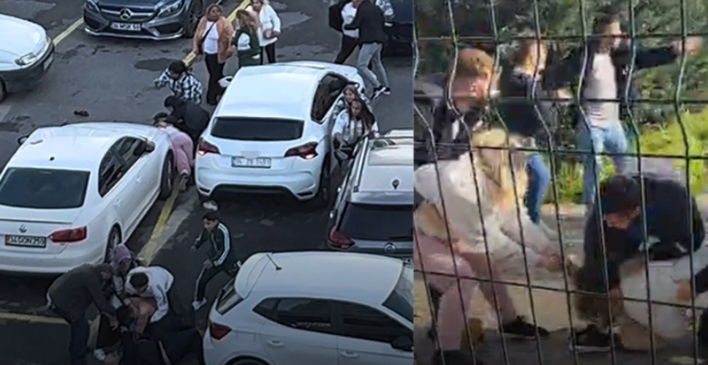 Birbirlerine girdiler: Adliye önü savaş alanına döndü!