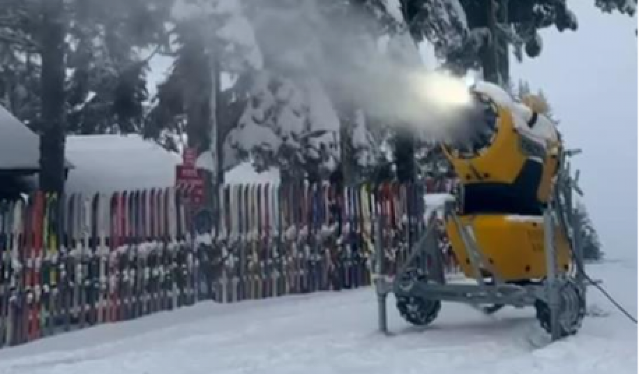 Bolu’da kayak sezonuna teknolojik doping: Arkut Dağı’na yapay kar desteği!