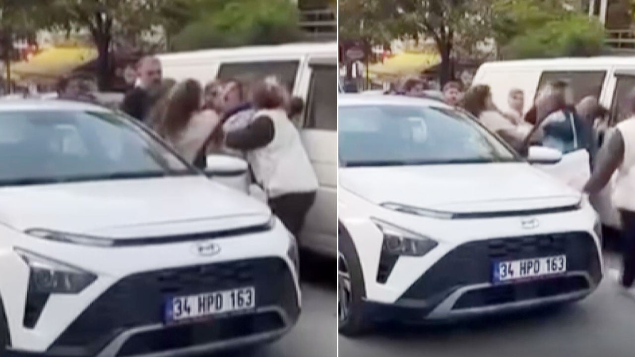 Canavar kadınlar! Trafikte saç baş yoldular