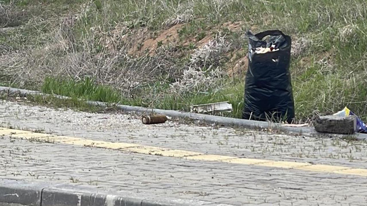 Çöpte bulunan havan mermisi paniğe sebep oldu