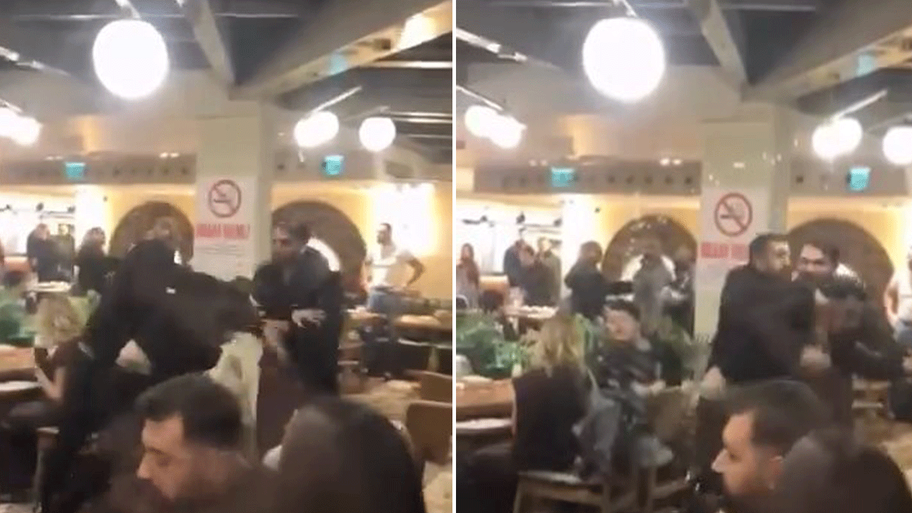 Dönerci bir anda karıştı! Tekmeli yumruklu kavga çıktı