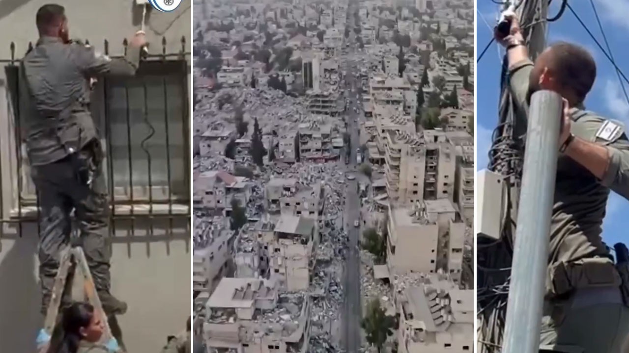 Dünyaya rezil oldular: Şimdi de sokaktaki kameraları kırarak yıkımı gizlemeye çalışıyorlar