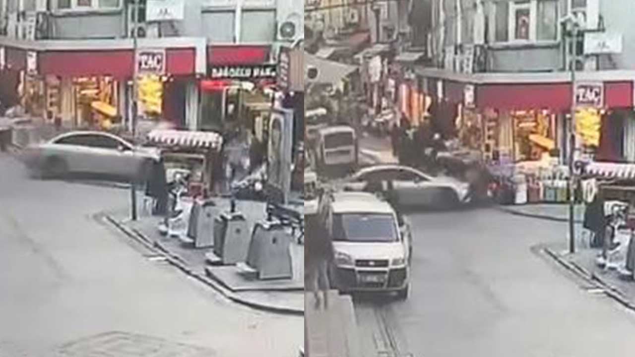 Eminönü'nde bir anda ortalık karıştı! Korku dolu anlar kamerada