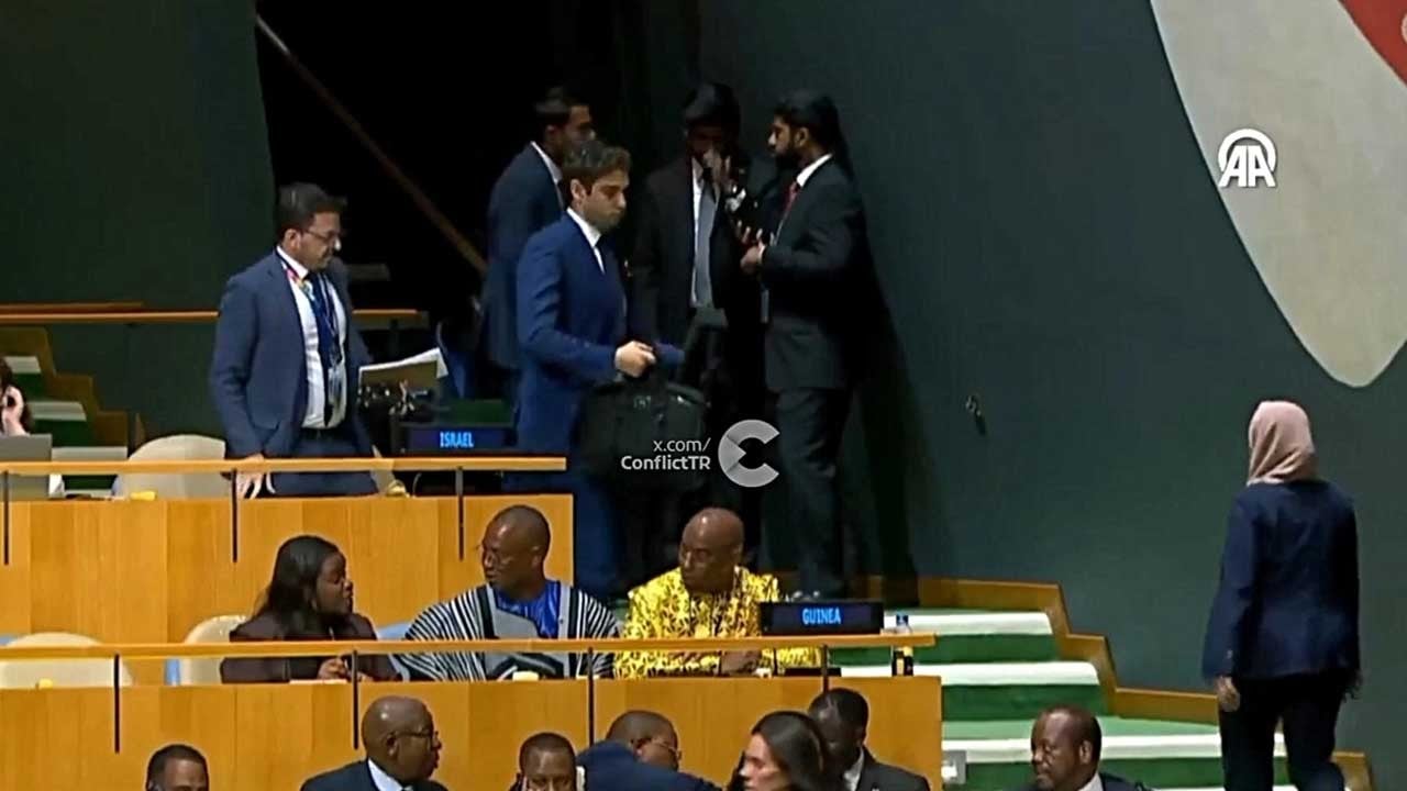 Erdoğan'ın sözleri zıplattı! İsrail'in BM temsilcisi salondan ayrıldı