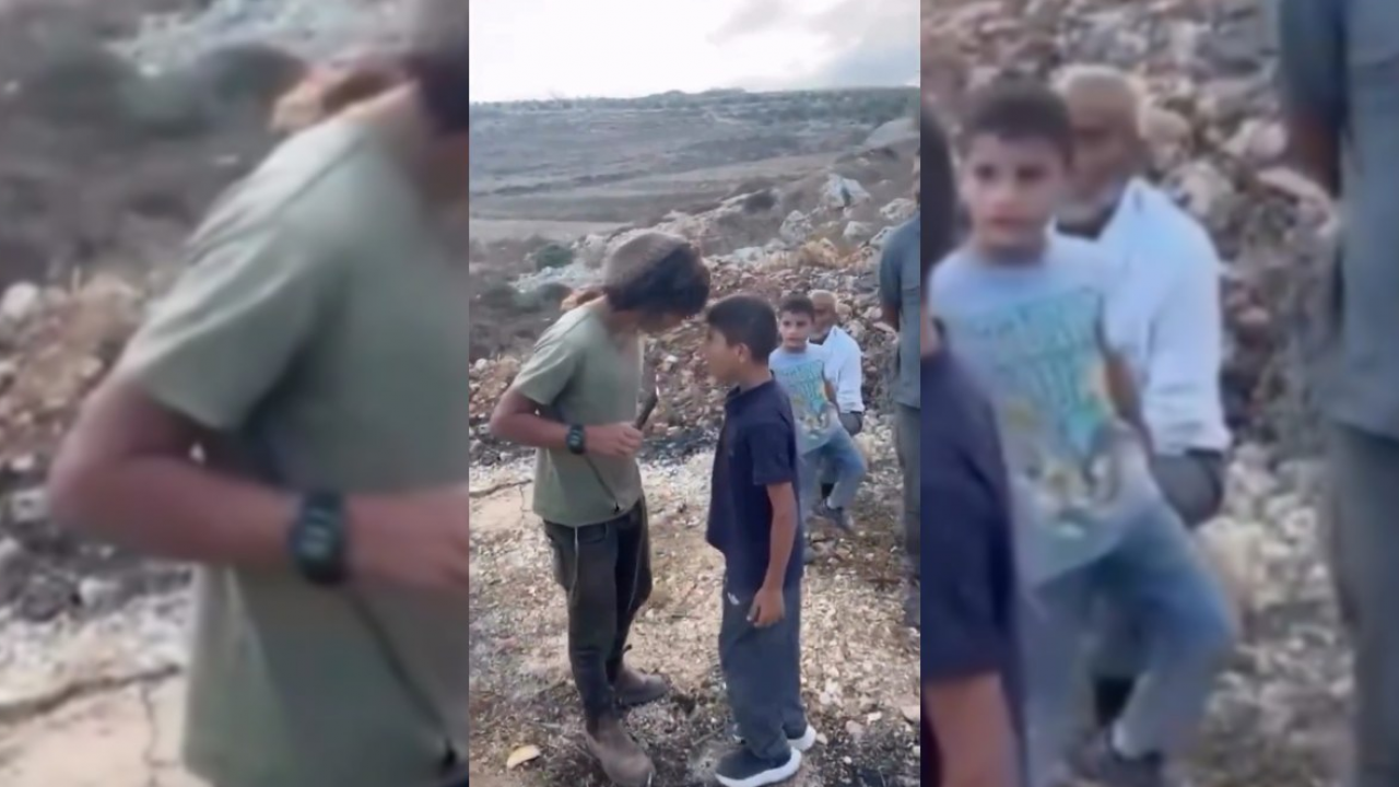 Filistinli çocuk işgalcilerin sopalarına boyun eğmedi! İşte Ahed Tamimi’yi hatırlatan cesur duruş