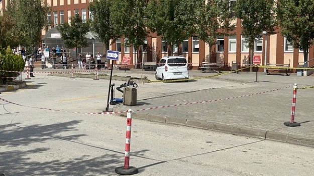 Hastane önünde şüpheli valiz paniği