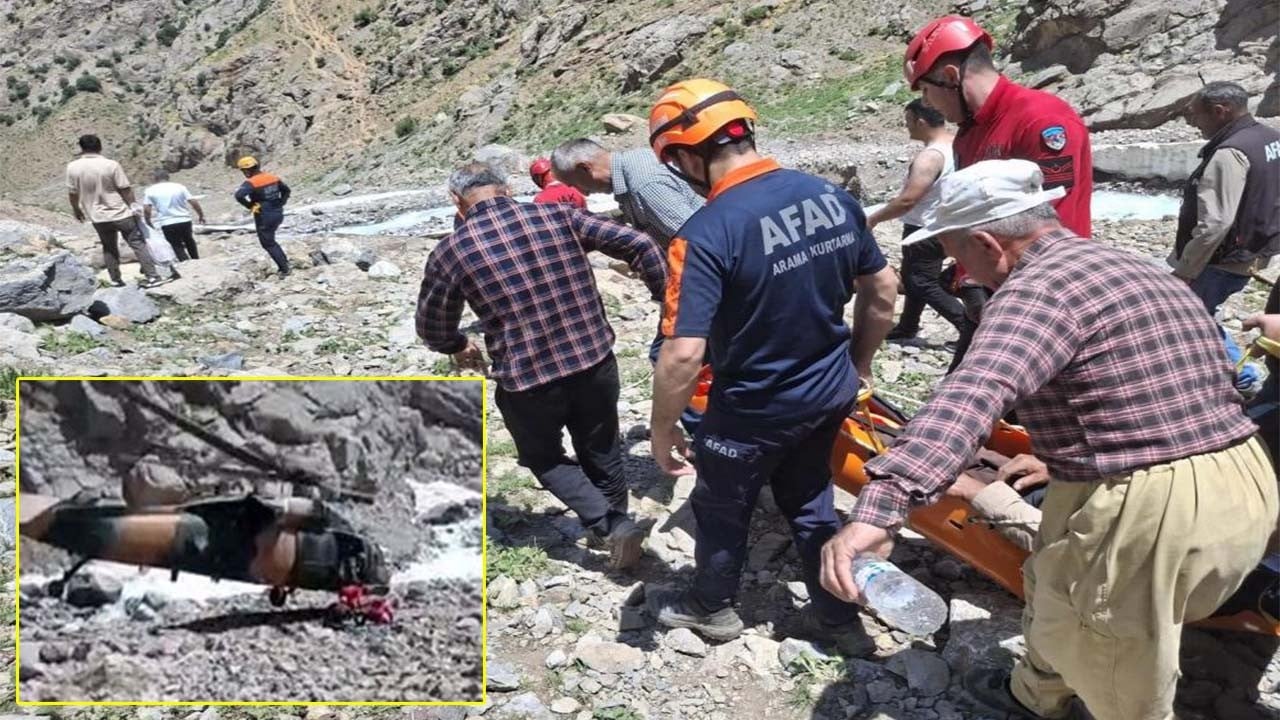Helil Vadisi’nde ayağı kırılan vatandaş askeri helikopterle kurtarıldı