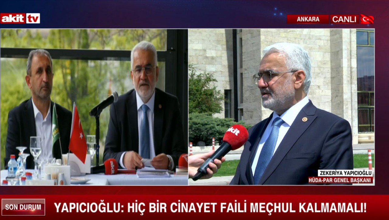HÜDA PAR Genel Başkanı Zekeriya Yapıcıoğlu’ndan önemli açıklamalar! “Terörsüz Türkiye süreci uzarsa tıkanma riski doğacaktır”