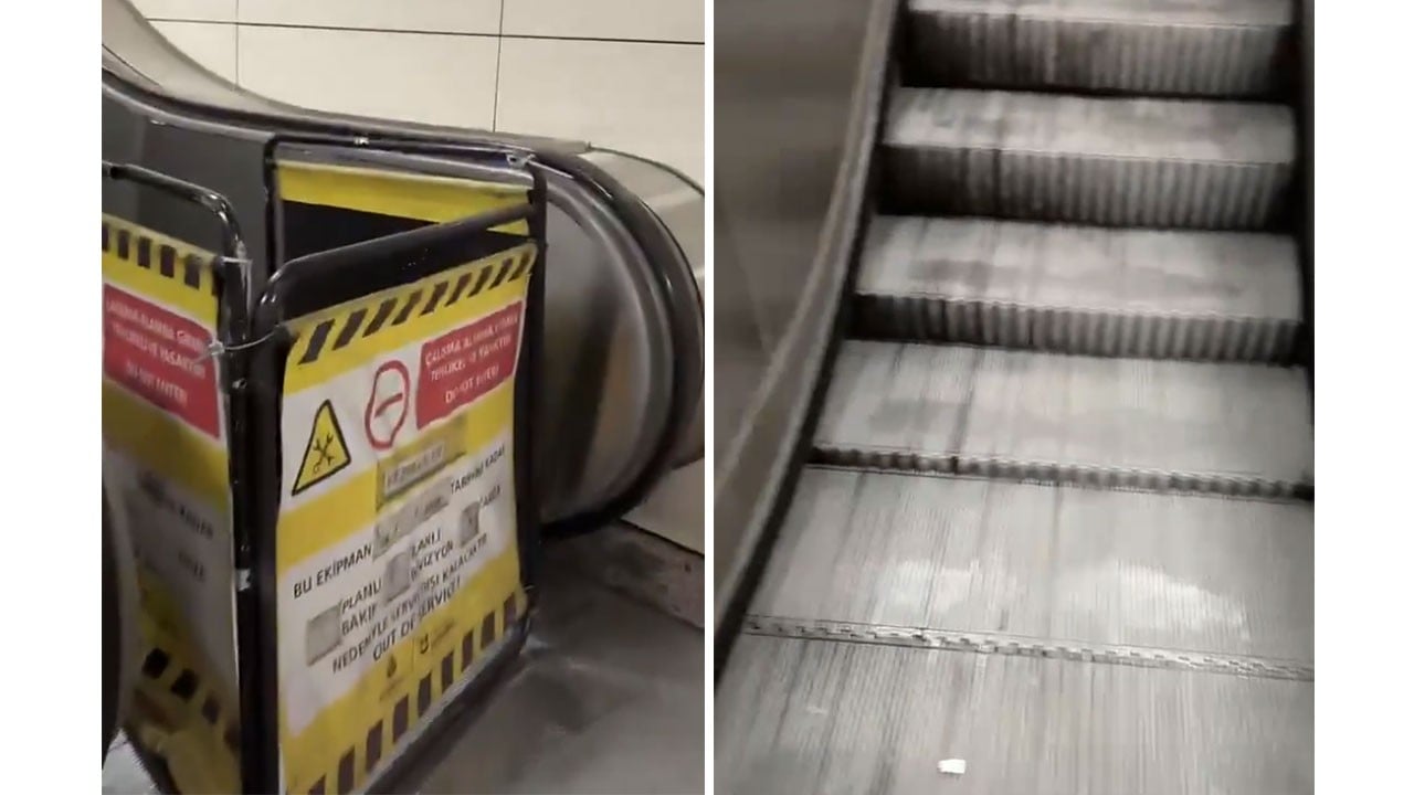 İBB yine sınıfta kaldı: Metroda yürüyen merdiven bozuldu