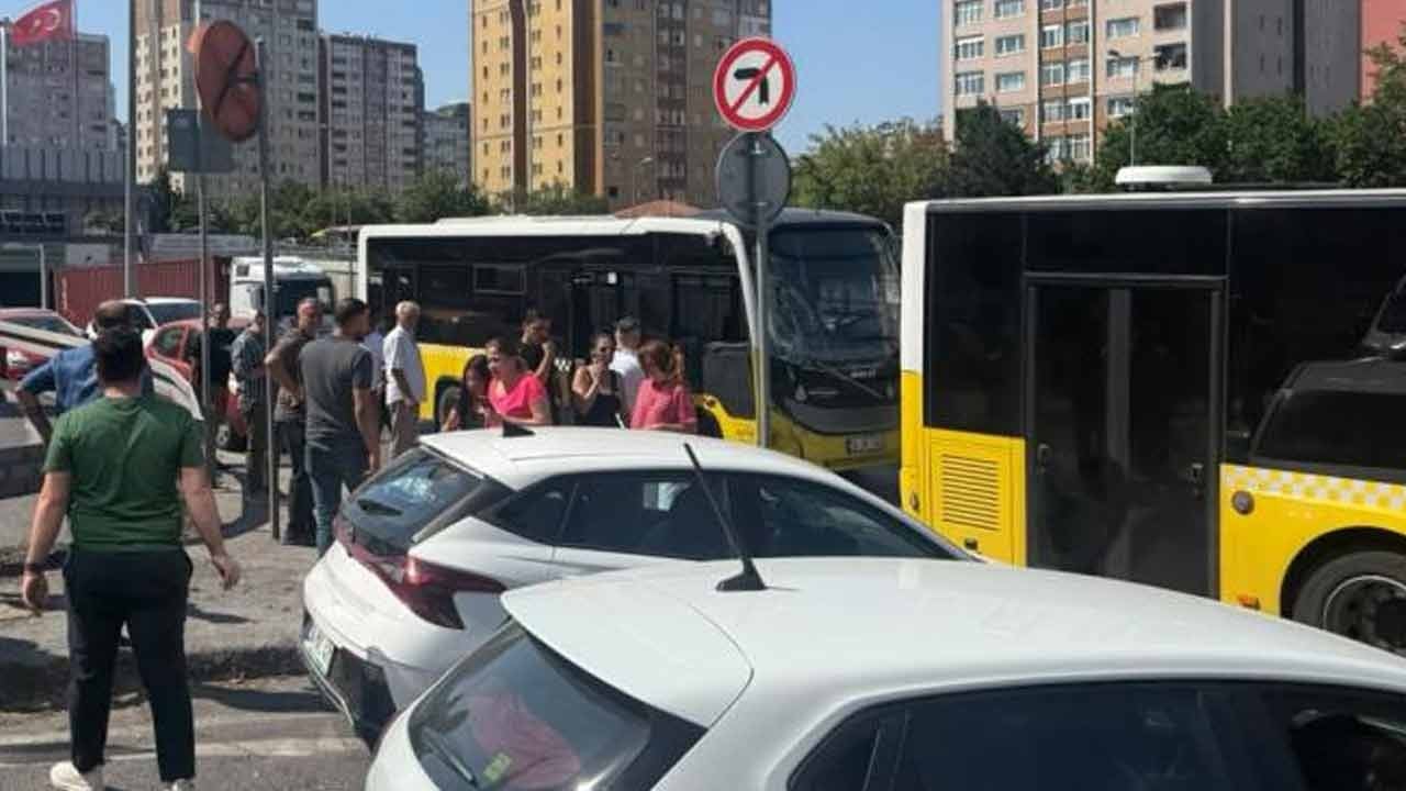 İETT otobüsleri çarpıştı
