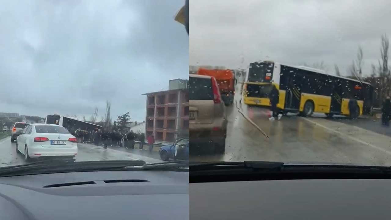 İETT otobüsü kaza yaptı! Yaralılar var