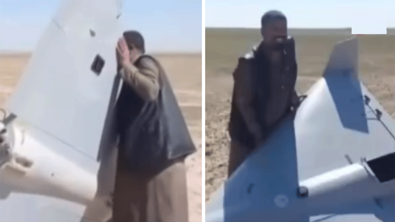 Iraklılardan ölümle dans! Düşen İHA’yı bakın ne yaptılar