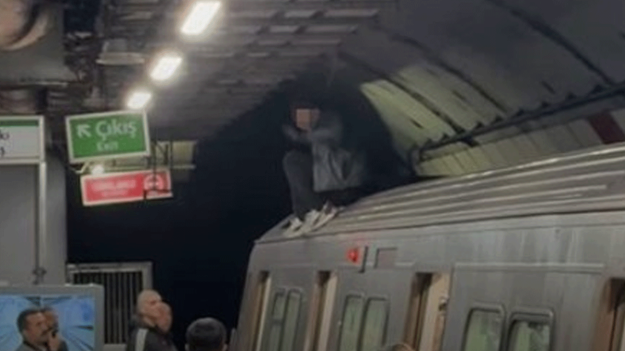 İstanbul metrosunu birbirine kattı! Vatandaşlar şakınlık içinde izledi!