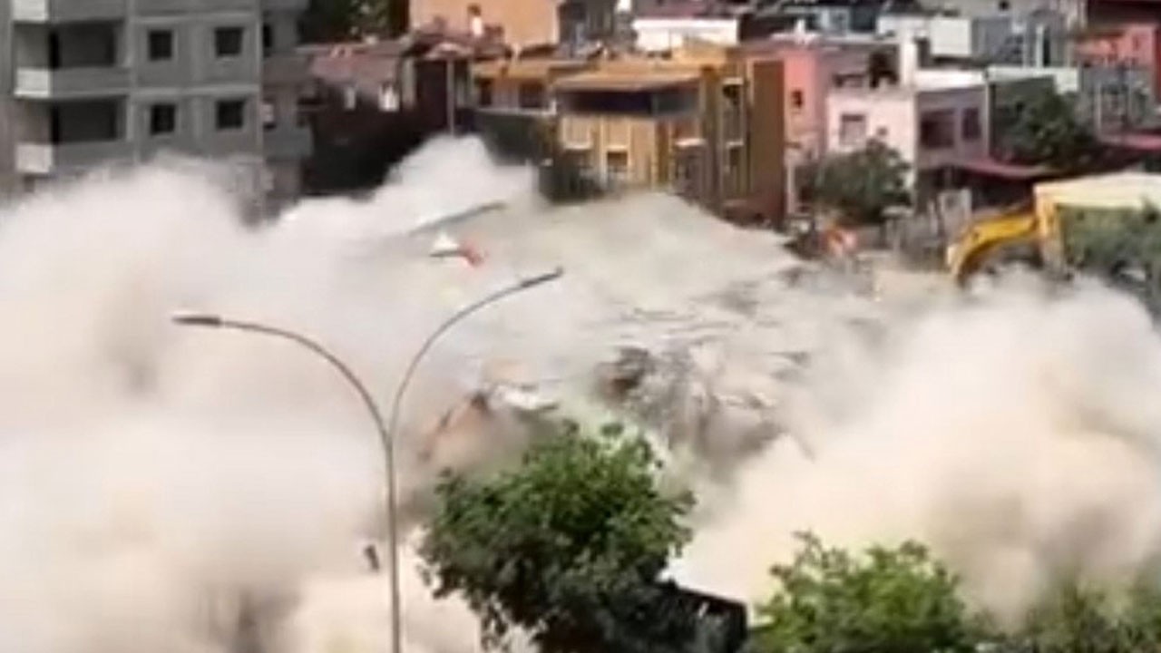 Kadın son anda kaçarak kurtuldu! Kontrolsüz yıkım faciaya dönüşüyordu