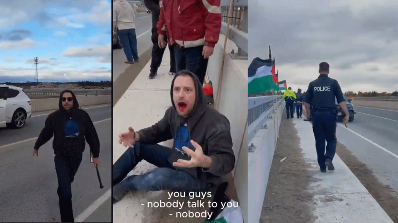 Kanada’da yaşayan Siyonist Filistin bayrağına saldırdı Kanadalı’lar ona bir unutulmaz bir hayat dersi verdi