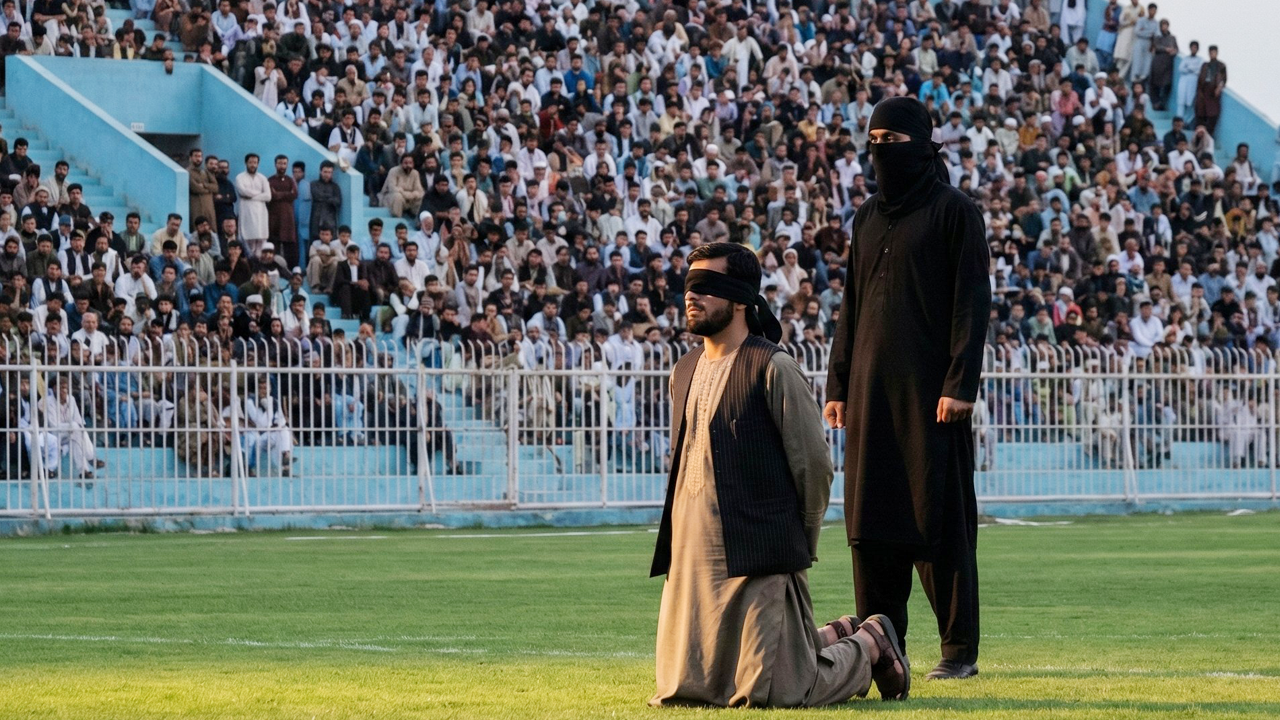 Kısasta hayat vardır: 13 yaşındaki çocuk ailesini öldüren 3 kişiyi stadyumun ortasında idam etti