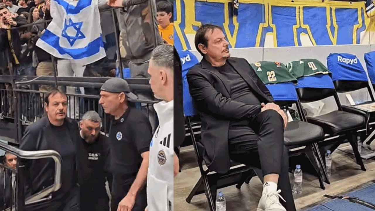 Maccabi Tel Aviv terörü parkeye taşıdı! İsrail taraftarından Ergin Ataman’a saldırı