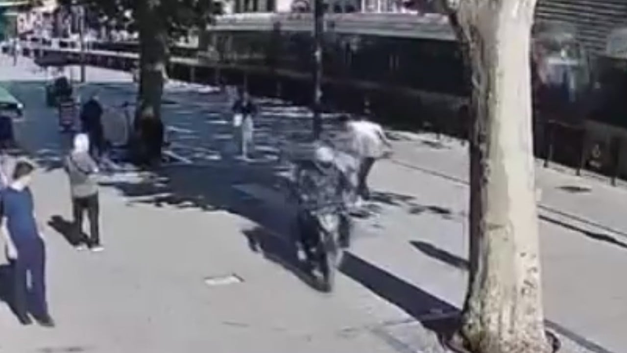Motosikletli kapkaççılara dron sürprizi