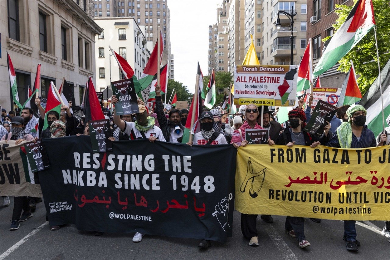Nekbe'nin 78. yıl dönümü dolayısıyla New York’ta gösteri düzenlendi
