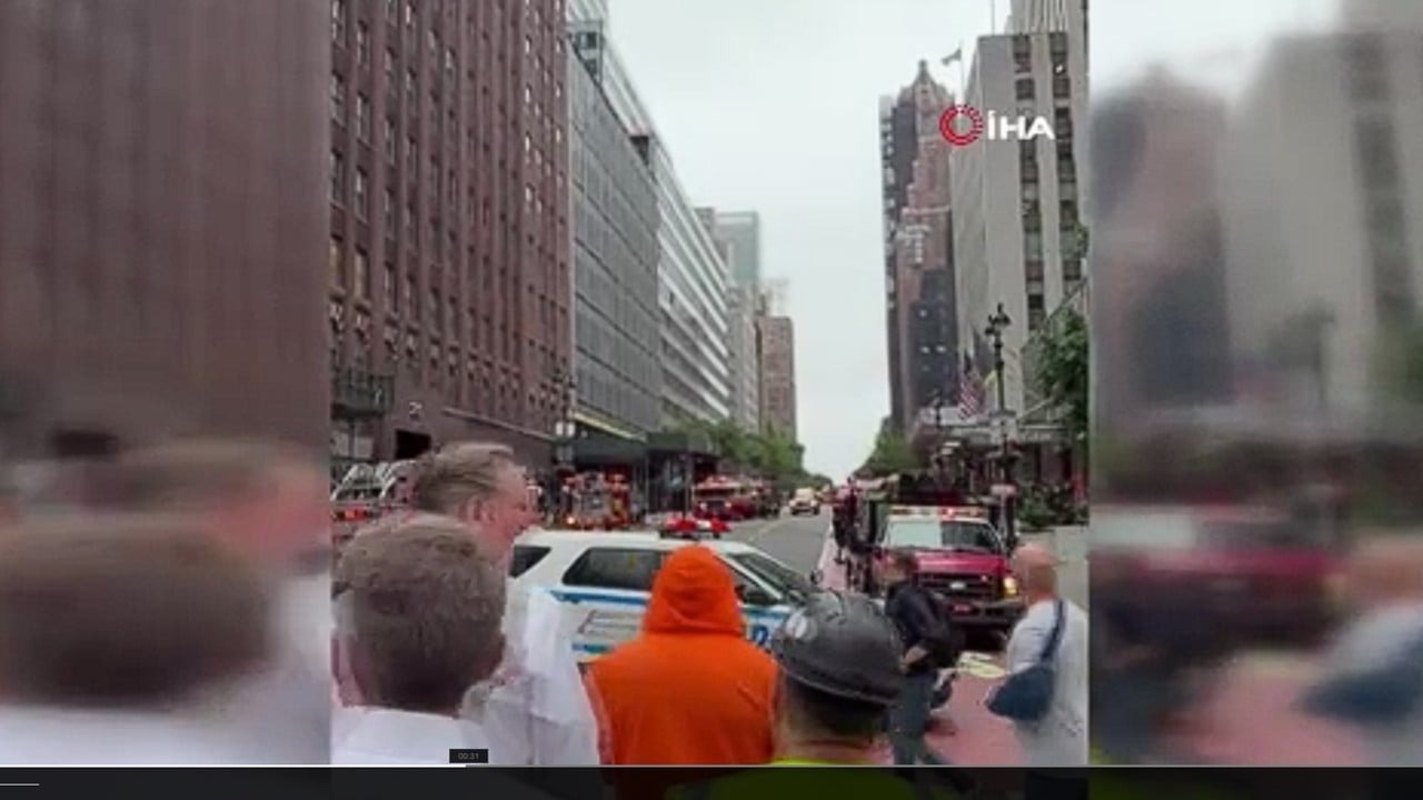 New York'taki bir gökdelende kolonlar eğildi katlar sarktı