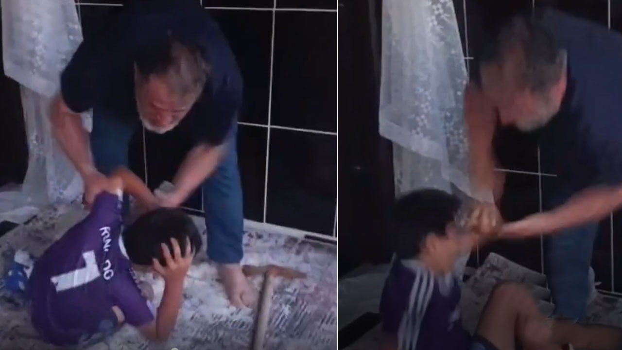 Olmaz olsun böyle amca! Paten süren çocuğa darp ve tehdit!