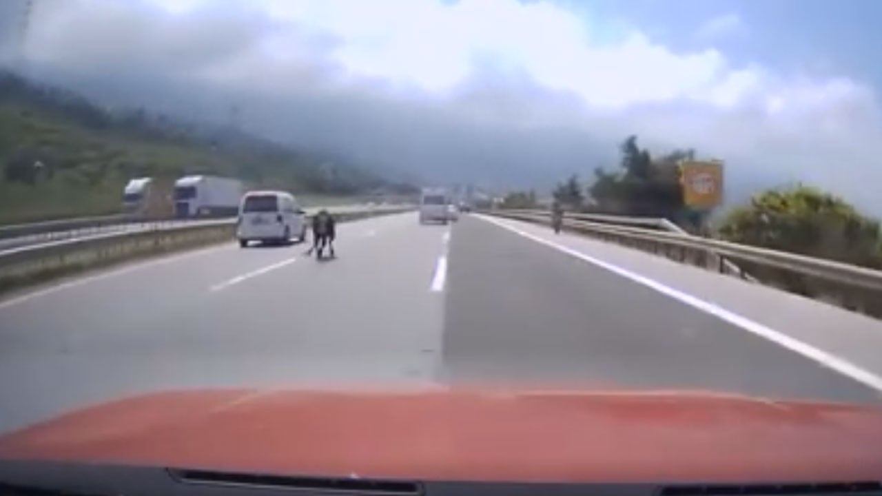Otobanda angus terörü! Korku dolu anlar yaşattı