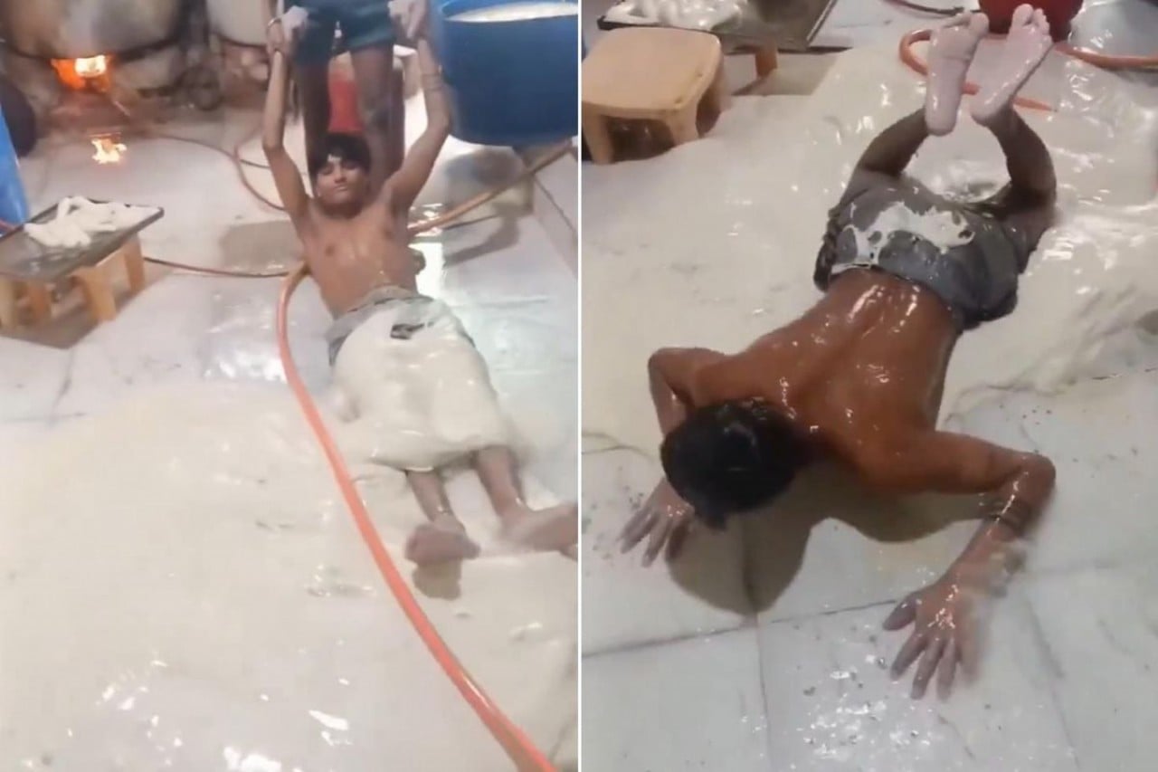 Restoran mutfağında iğrenç görüntü! Hamuru böyle hazırladılar, ortalık ayağa kalktı