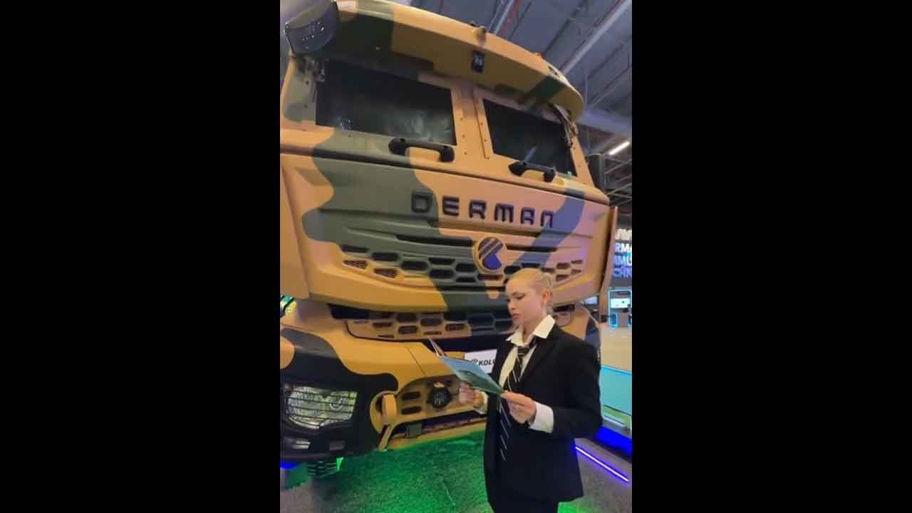 Saha Expo'da Türk gücü rüzgârı! Ukraynalı kadından Koluman zırhlısı için olay sözler