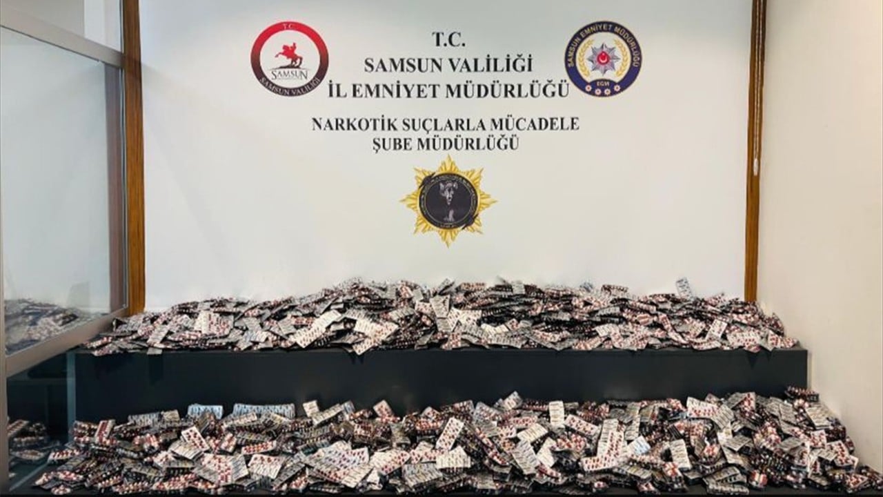 Samsun'da 33 bin 850 uyuşturucu hap ele geçirildi