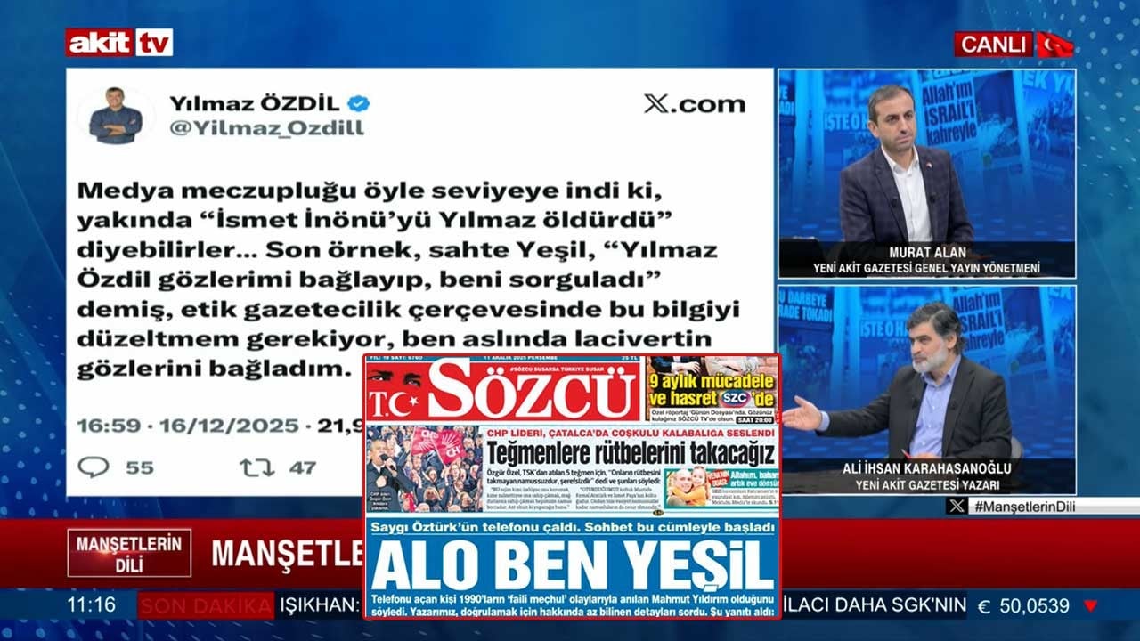 Sanki haberi yapan başkalarıymış! Sözcü çaldı Yılmaz Özdil oynadı