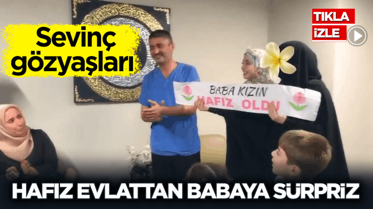 Sevinç gözyaşları… Profesörün kızı hafız oldu