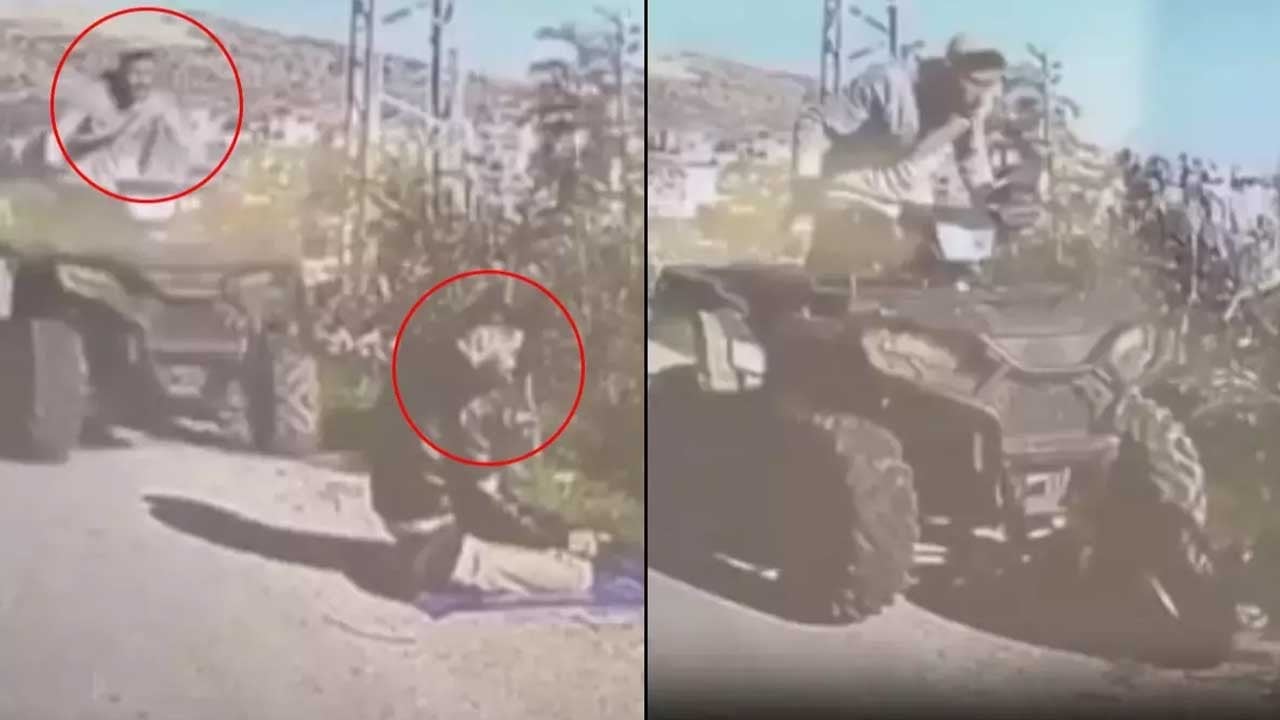 Siyonizm terörü kamerada! Namaz kılan Filistinliye çarptı