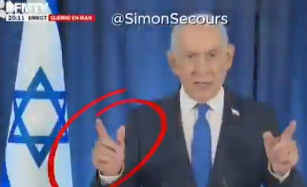 Sosyal medyada günden olan video! Teröristbaşı Netanyahu delikten çıkamıyor