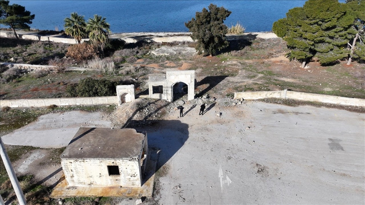 Süleyman Şah Türbesi havadan görüntüledi