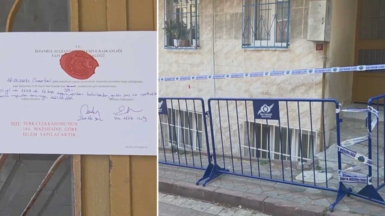 Sultangazi'de korku dolu anlar! 3 katlı bina tahliye edildi