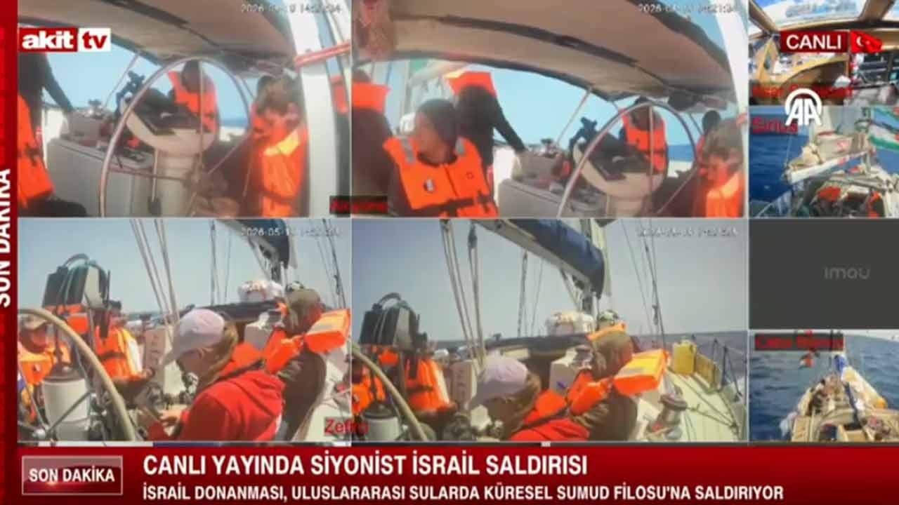 Sumud Filosu'na canlı yayında İsrail saldırısı