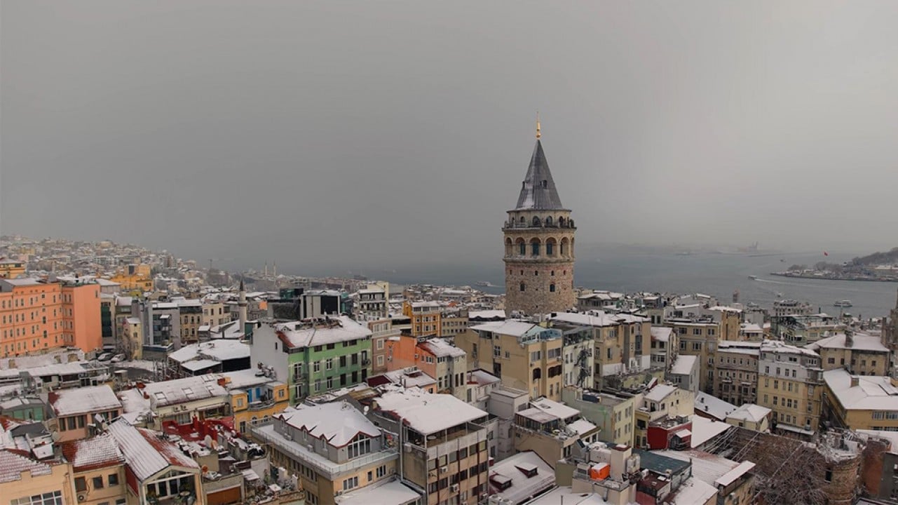 Tarihi yarımada beyaza büründü