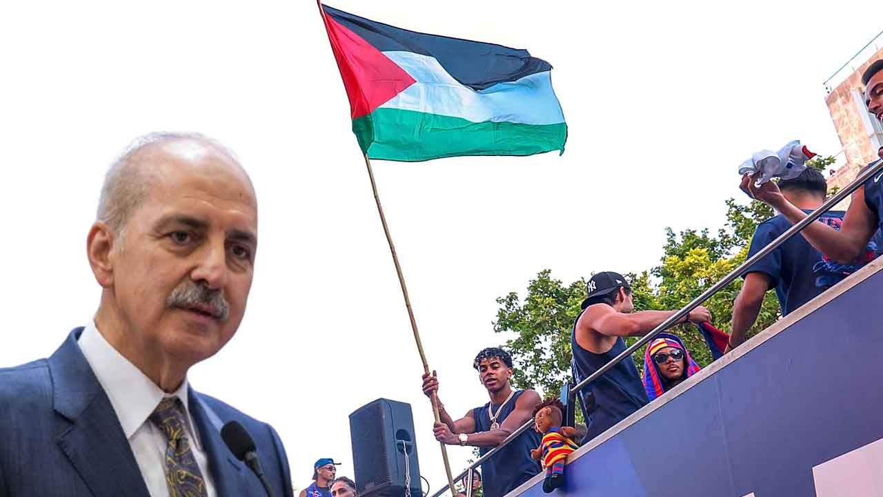 TBMM Başkanı Numan Kurtulmuş, Lamine Yamal'ı tebrik etti