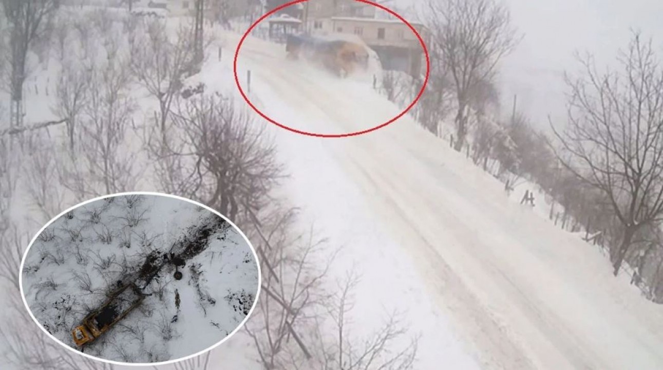 TIR 600 metre uçurumdan yuvarlandı! Tırdan atlayan sürücü yaralı kurtuldu